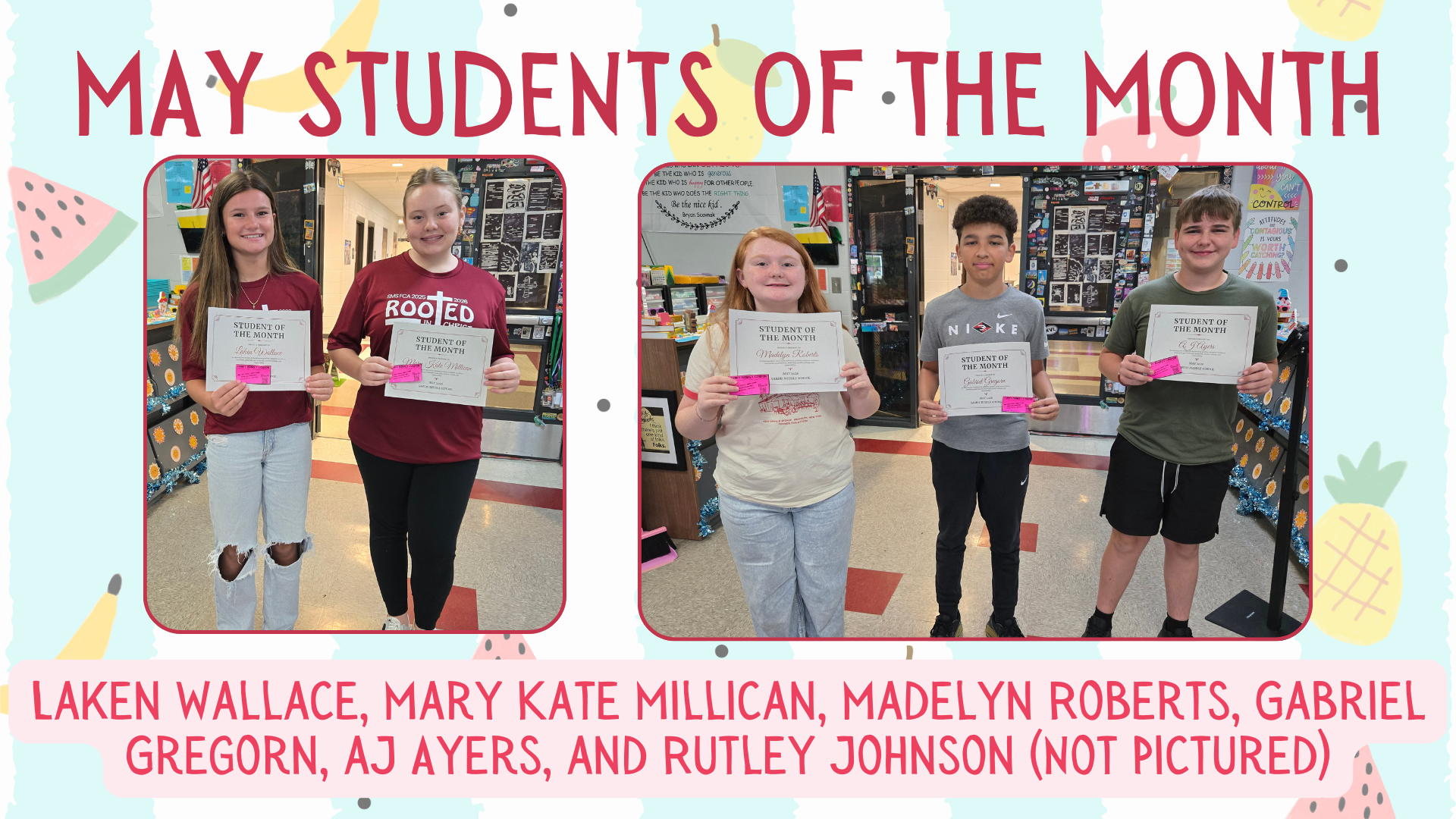 May Students of the Month